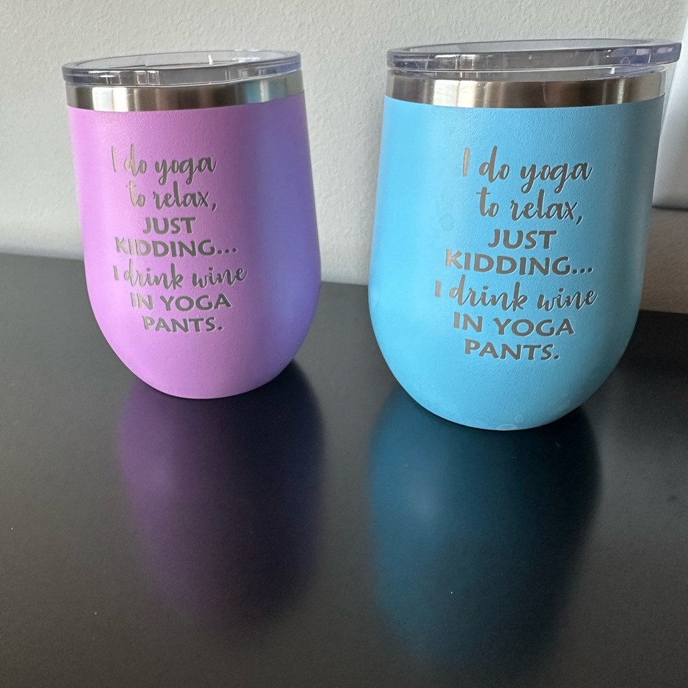 Set of 2 thermal wine glasses